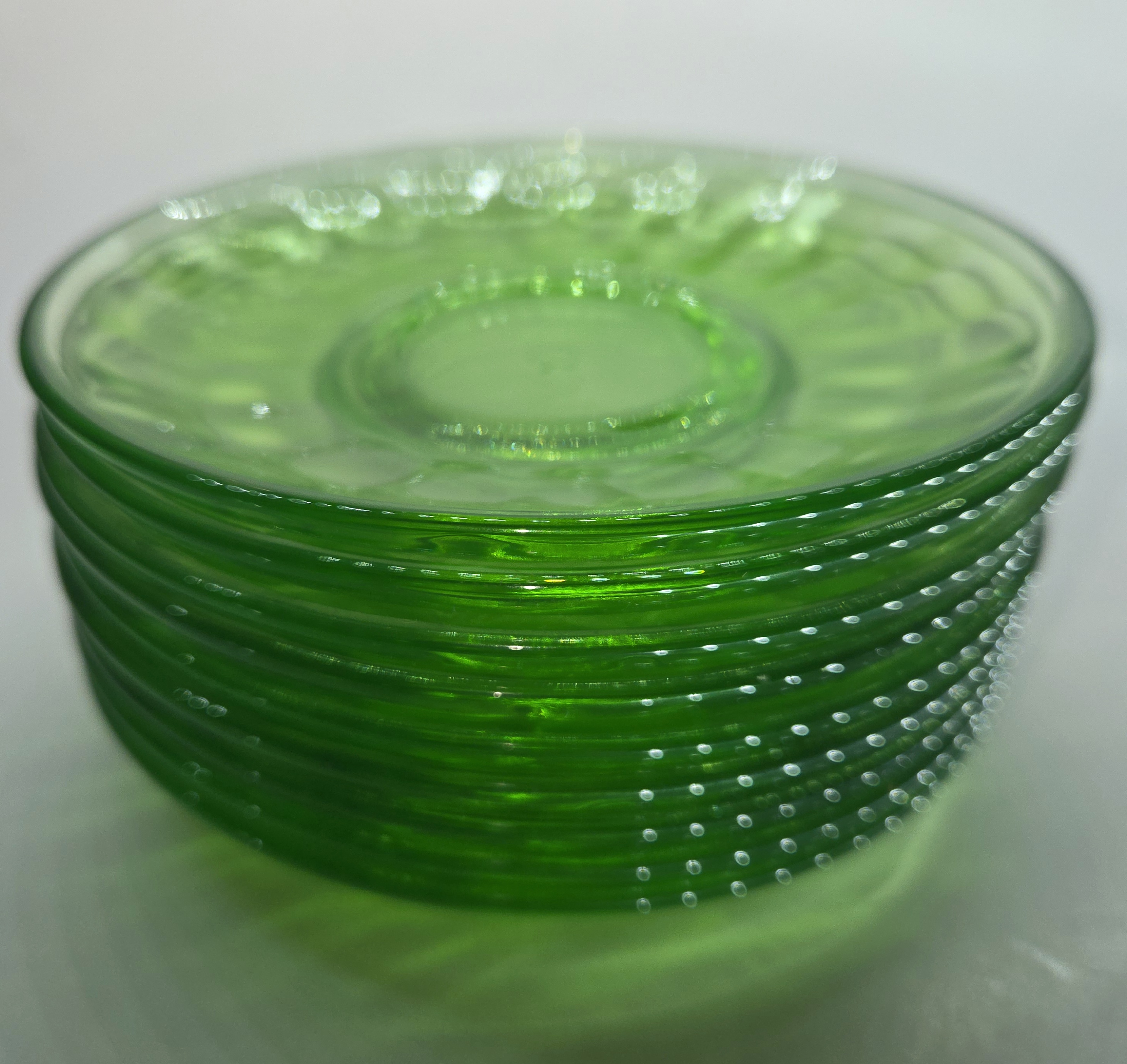 Federal Glass Saucers Set